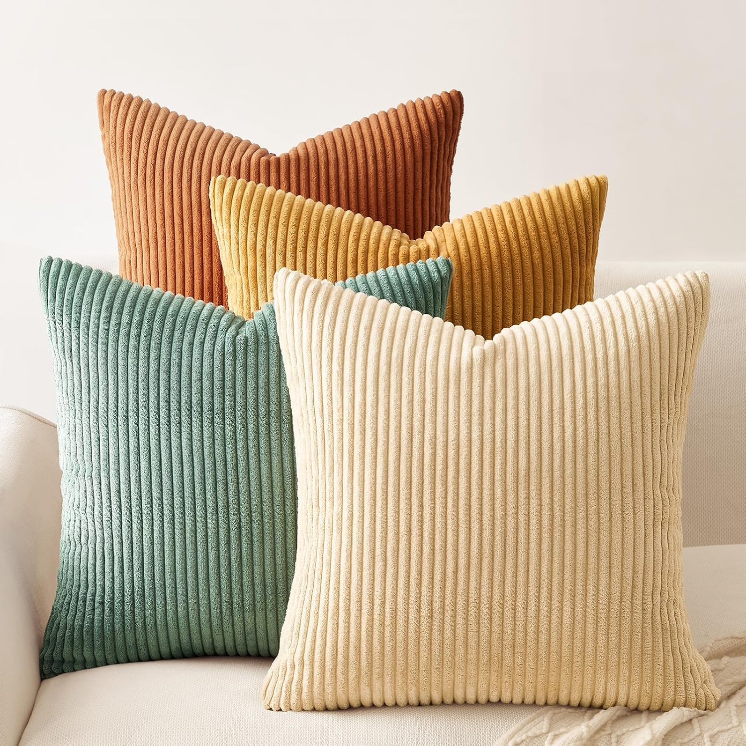 Multi Color, colorful Cushion Cases Suitable for Cottage Style and Farmhouse, Sofa & Bedroom